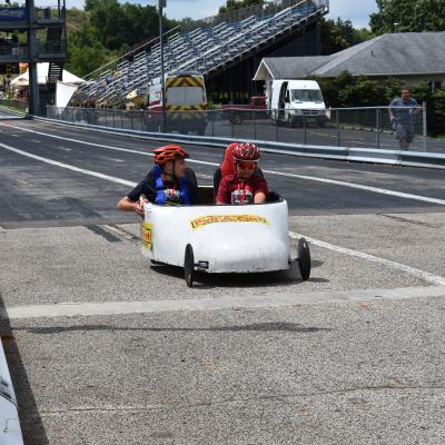 racers in car